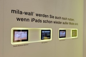 Exemple d'une cloison iPad sur un stand © MBA