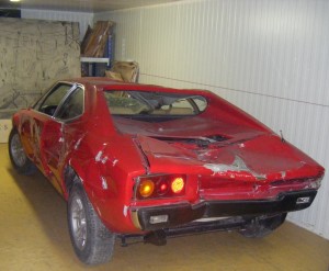 La Ferrari Dino 308 GT4 en attente d'un traitement par anoxie dynamique © Hygiène Office.