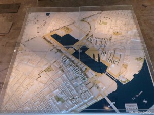 Vue détaillée de la maquette d'urbanisme du quartier des Bassins à flot, Communauté Urbaine de Bordeaux © Ducaroy Grange