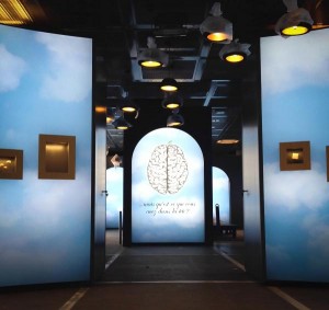 Exposition sur le cerveau à la Cité des Sciences © Exhibit Group. Création des visuels : agence Scénorama.