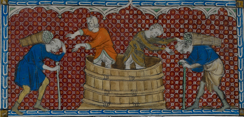 Enluminure extraite de l'un des ouvrages du fonds "Royal manuscripts" conservé à la British Library.