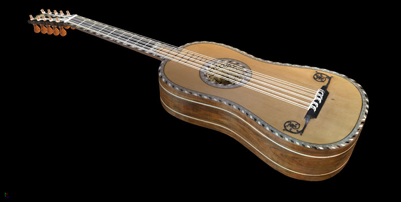 Guitare Voboam, Exposition Guitar On/Off, Musée de la Musique - Philarmonie de Paris. Crédits : Art Graphique & Patrimoine