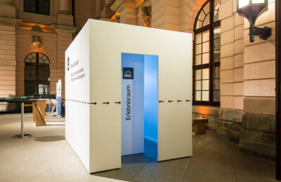 Vidéo Box conçue par MBA France avec la nouvelle cloison Mila-wall Acoustic. ©MBA France