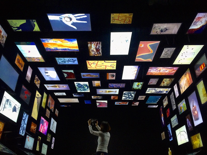 La galerie de l’imaginaire, et une expérience de réalité virtuelle sur le Compagnon de Visite. ©Casson Mann