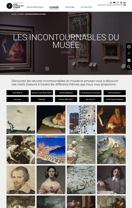 Page Les incontournables du musée - Site internet Musée des beaux-arts de Rennes