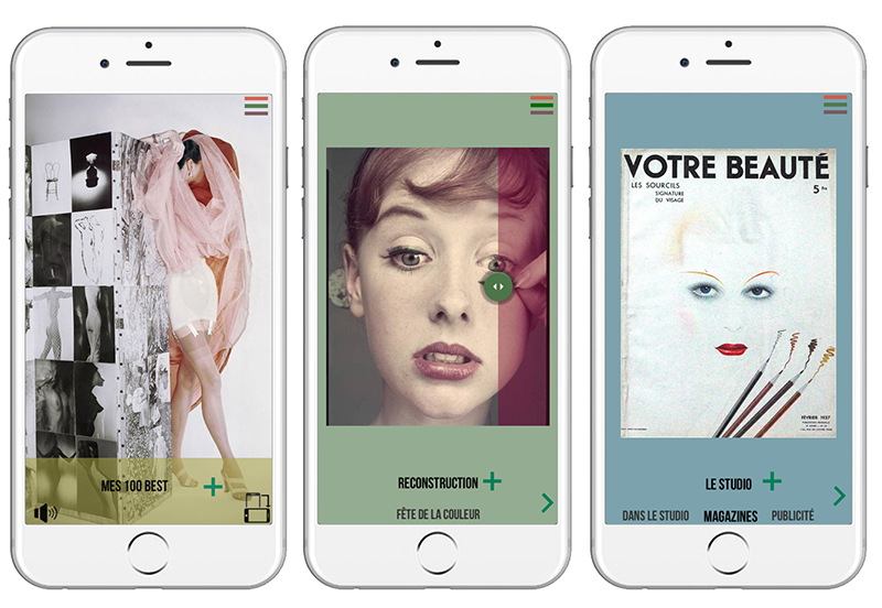 Exposition "Studio Blumenfeld", Cité de la Mode et du Design - application Fixioneers