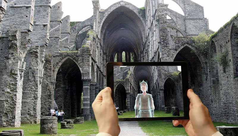 Visite augmentée de l'Abbaye Villers-la-Ville (Belgique) par 44screens. ©Jean-Pol GRANDMONT