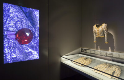 MUSEE YVES SAINT LAURENT PARIS VITRINES GOPPION