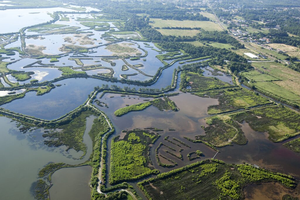 Vue aérienne du Domaine de Certes et Graveyron. ©Conseil Régional Nouvelle Aquitaine