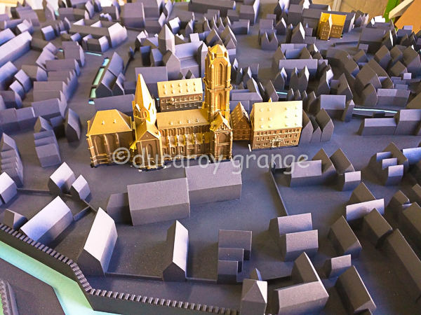 Maquette historique de Sélestat. Détails des monuments remarquables modélisés et fabriqués en impression 3D. ©Ducaroy Grange